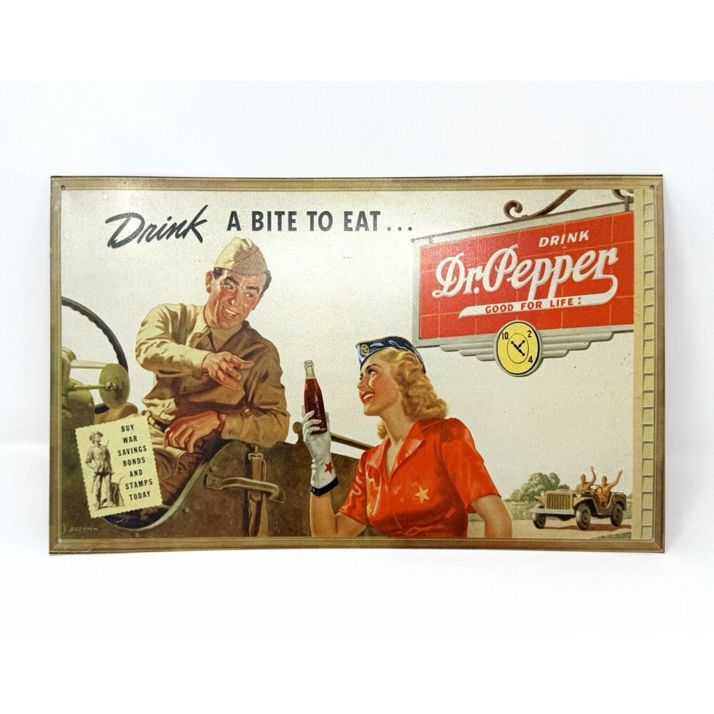 Dr Pepper Soda Advertising Sign Reproduction Multicolor 1998 “Drink Dr Pepper”